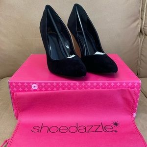 Shoe Dazzle Black Wedges